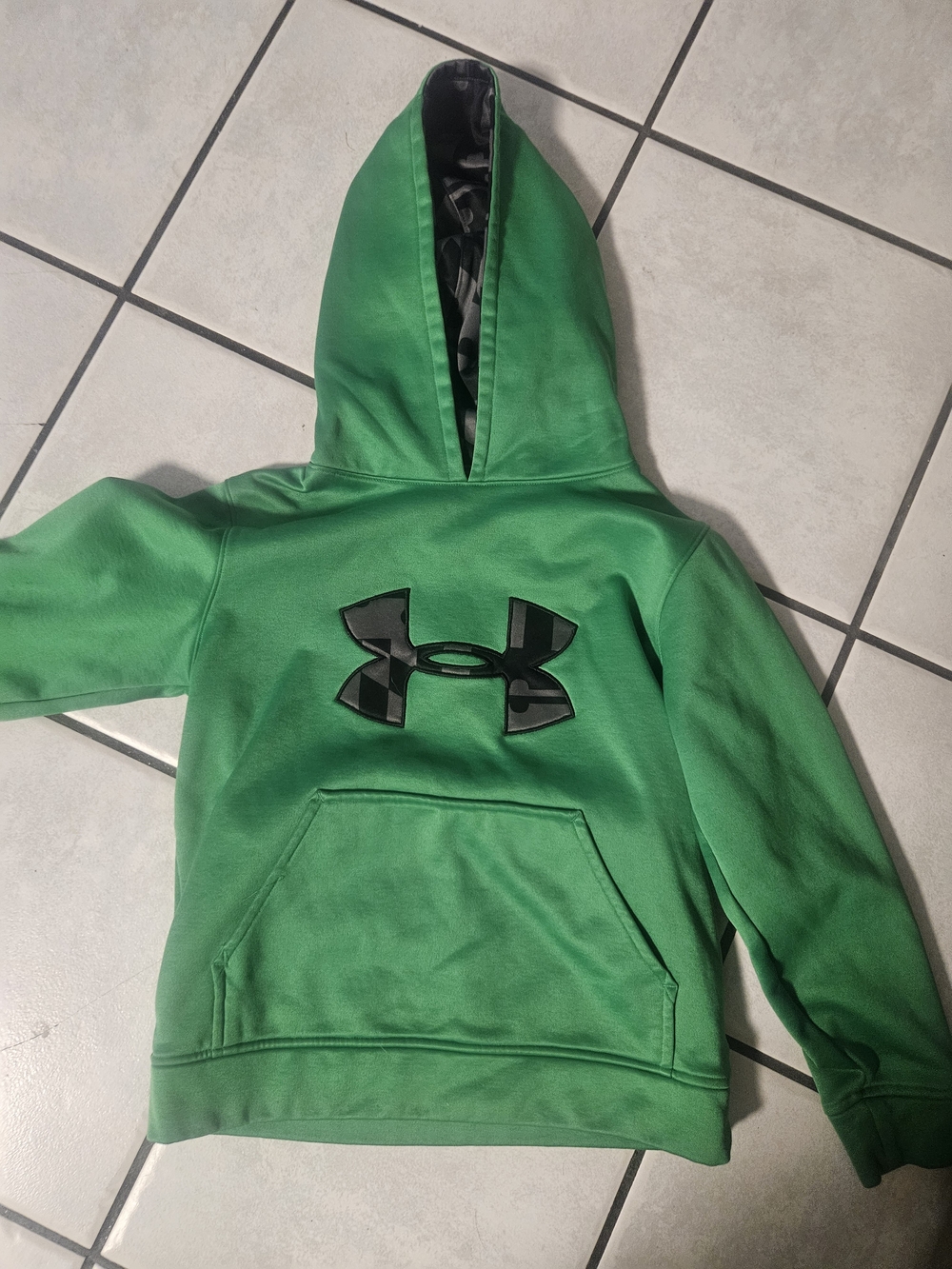Under Armour Kids' Green Logo Hoodie